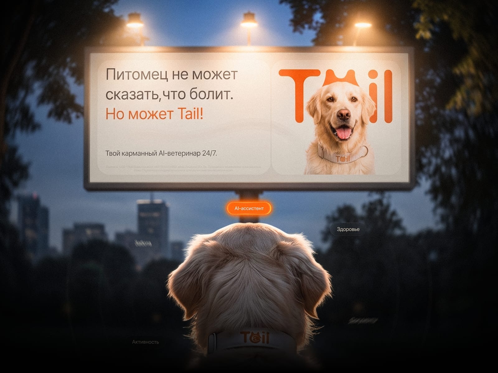 Ключевой визуал Tail с наружной рекламой